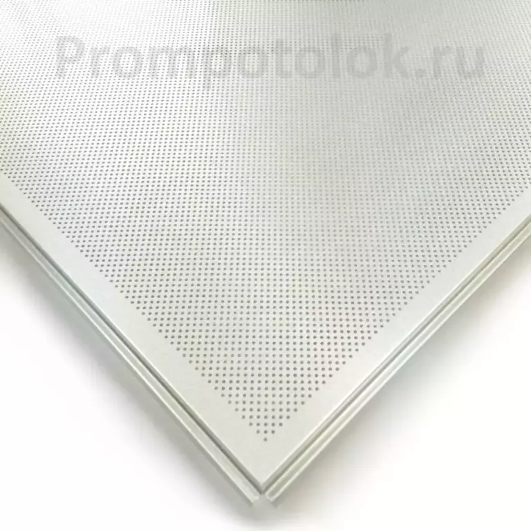 Кассета Алюминиевая белая перфорированная Tegular
