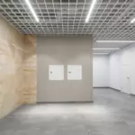 Потолок Грильято GL15 150x150 белый в коридоре